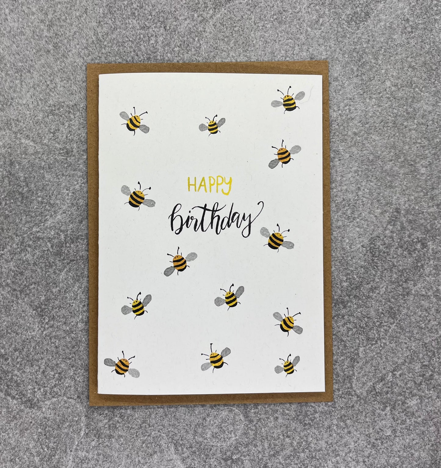 Klappkarte Bienen "Happy Birthday"